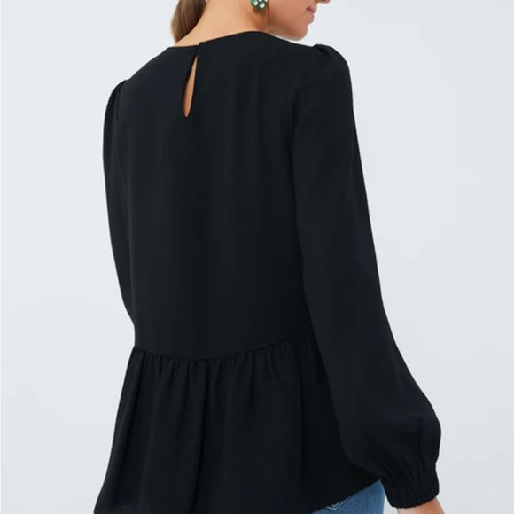 Pomander Place Carlota Peplum Blouse. Black size XXXL - Picture 2 of 9